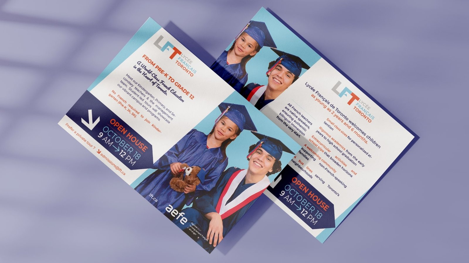 Flyer pour les portes ouvertes du Lycée Français de Toronto