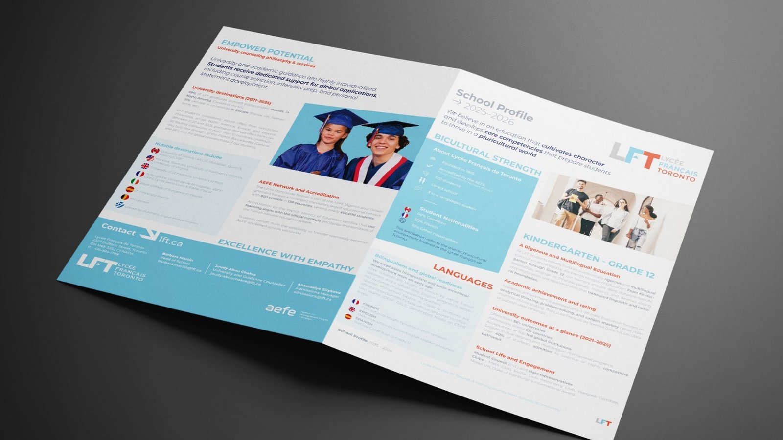 Plaquette pour le Lycée Français de Toronto