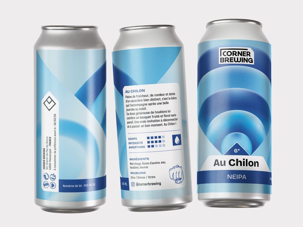 corner brewing au chillon packaging